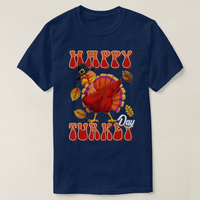 Happy Turkey Day Thanksgiving Day Holiday Little P T-Shirt (Design Front)