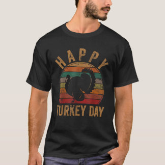 Happy Turkey Day Thanksgiving Gifts Pilgrim Costum T-Shirt