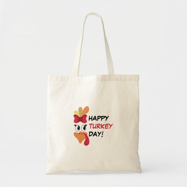 Happy turkey day tote bag (Front)