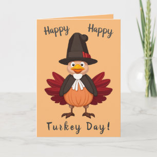Happy Turkey Day (Version 2) Holiday Card