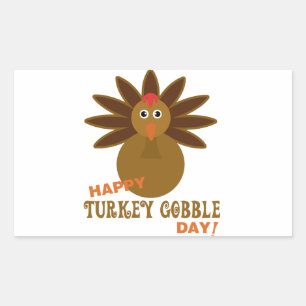 Happy Turkey Gobble Day Thanksgiving Sticker