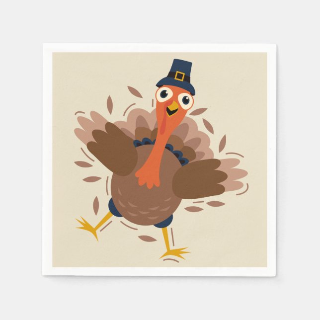 Happy Turkey Napkin (Front)