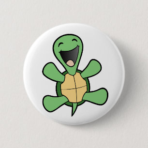 Happy Turtle 2 Inch Round Button