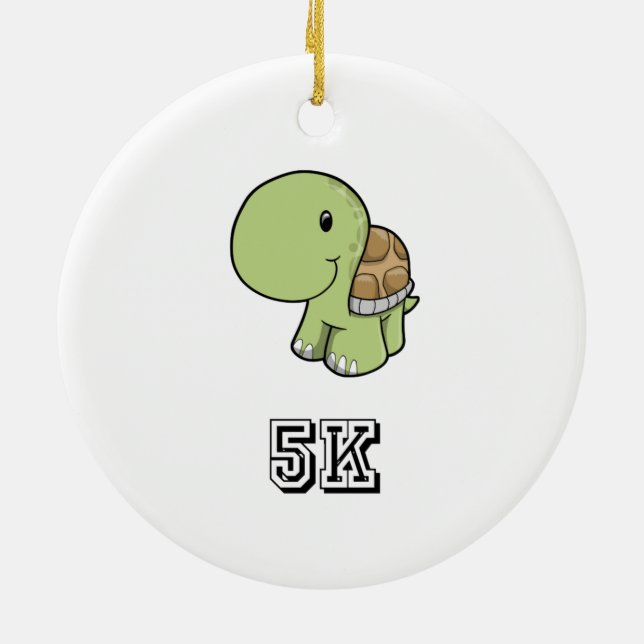 Happy Turtle 5K Ceramic Ornament (Back)