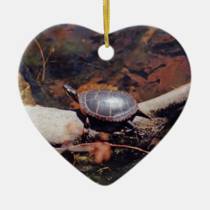 Happy Turtle Ceramic Ornament