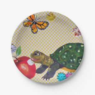 Happy Turtle Kids' Party Supplies Shabby Chic Paper Plate