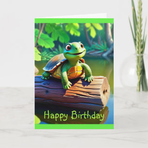 Happy Turtle Medium Birthday Card