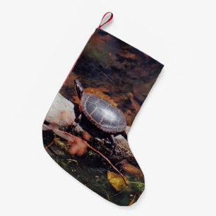 Happy Turtle Small Christmas Stocking