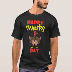 Happy Twerkey Turkey Day Cute Little Pilgrim Thank T-Shirt