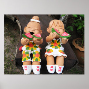 Happy Twins  ハッピー かわいい Poster