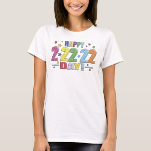 Happy Twos Day Tuesday February colourful T-Shirt