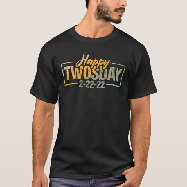 Happy Twosday Funny Math Teacher T-Shirt (Front)