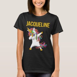 Happy Unicorn - Jacqueline Name T-Shirt