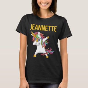 Happy Unicorn - Jeannette Name T-Shirt