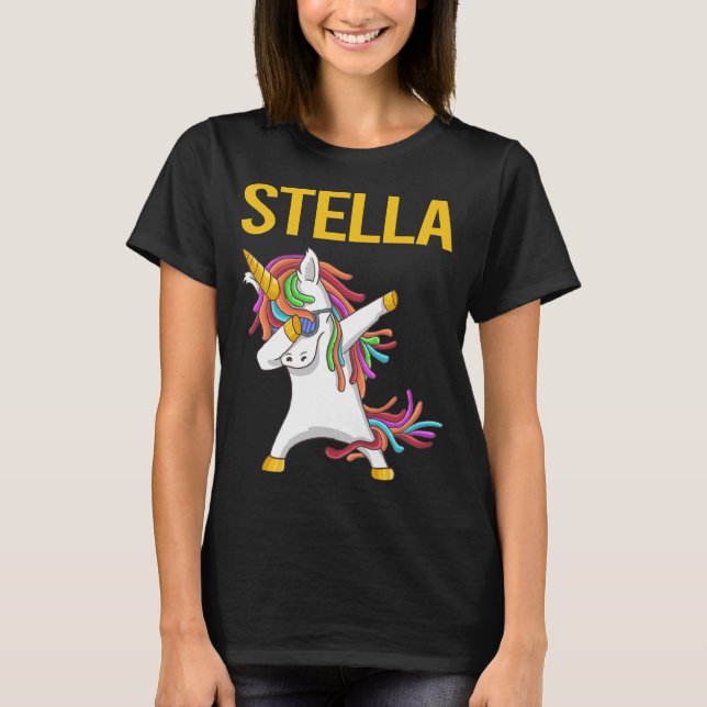 Happy Unicorn - Stella Name T-Shirt (Front)