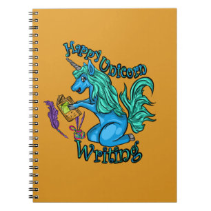 Happy Unicorn Writing Spiral Notebook
