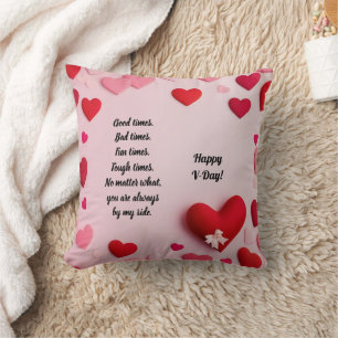 Happy V-Day Throw Pillow
