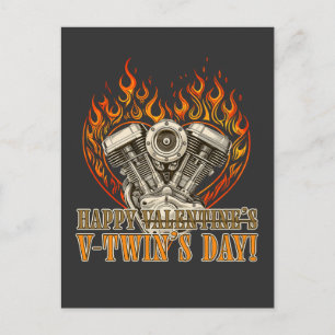 Happy V-Twin’s Day for Chopper Lovers Holiday Postcard