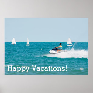 Happy vacations poster