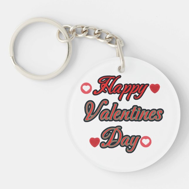 Happy Valenties Day for gift Keychain (Front)