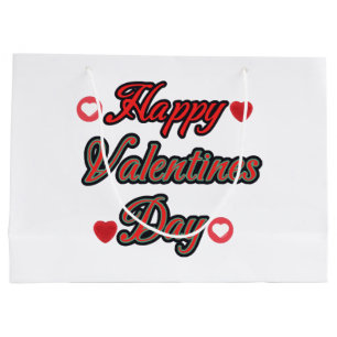 Happy Valenties Day for gift Large Gift Bag