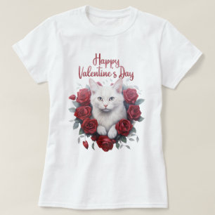 Happy Valentine Cat Design, T-shirt Chat