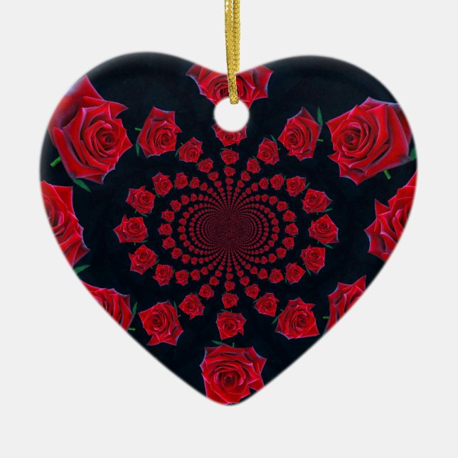 Happy Valentine Ceramic Ornament (Front)