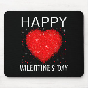 Happy Valentine Colorful Confetti Heart Men Women  Mouse Pad