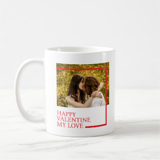 Happy Valentine Custom Photo Coffee Mug