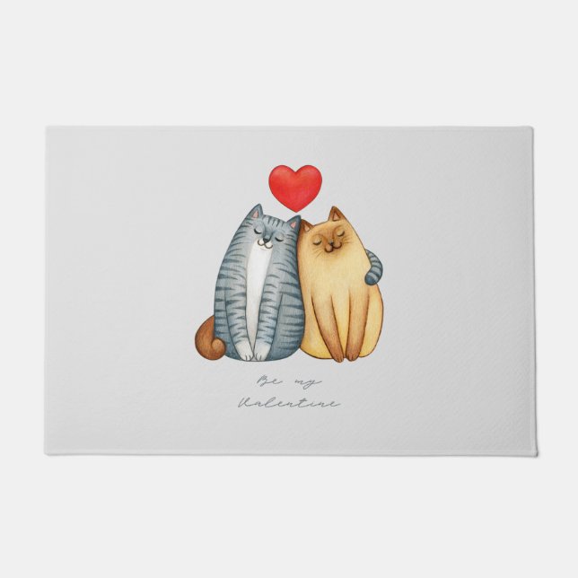 Happy Valentine Day 2023 st valentine 14 February Doormat (Front)