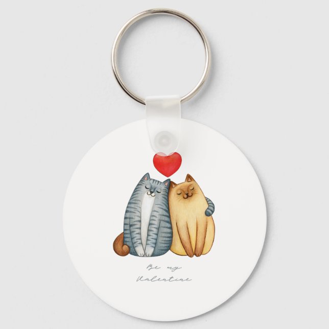 Happy Valentine Day 2023 st valentine 14 February  Keychain (Front)