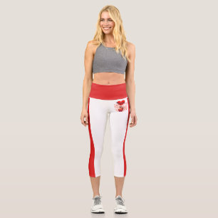 Happy Valentine Day Capri Leggings