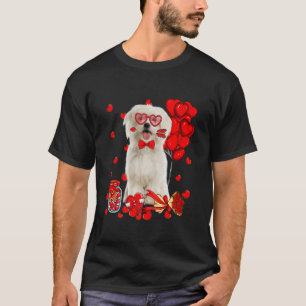 Happy Valentine Day Cute Maltese Dog Heart Love Pu T-Shirt
