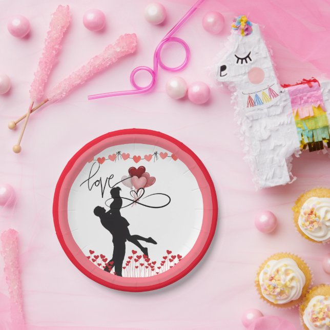 Happy Valentine Day Paper Plate (Party)
