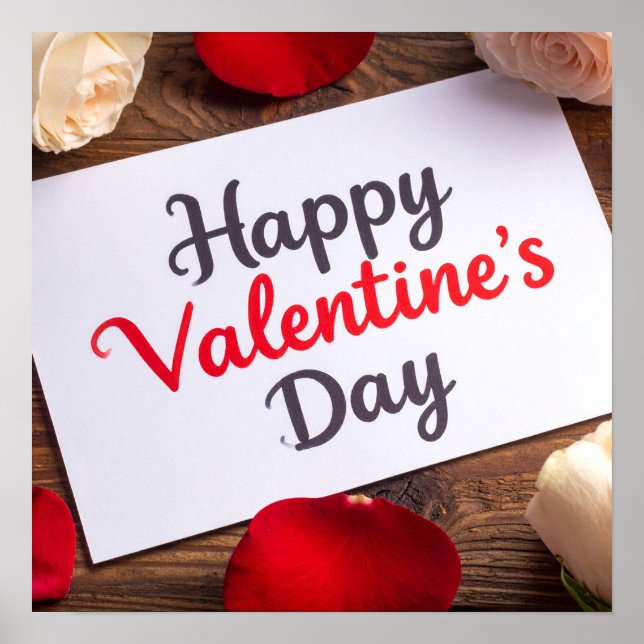 Happy valentine day poster (Front)