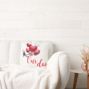 Happy Valentine Day Throw Pillow