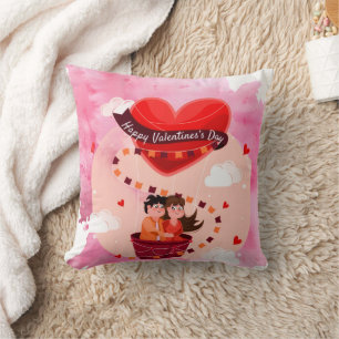 Happy Valentine Day Throw Pillow