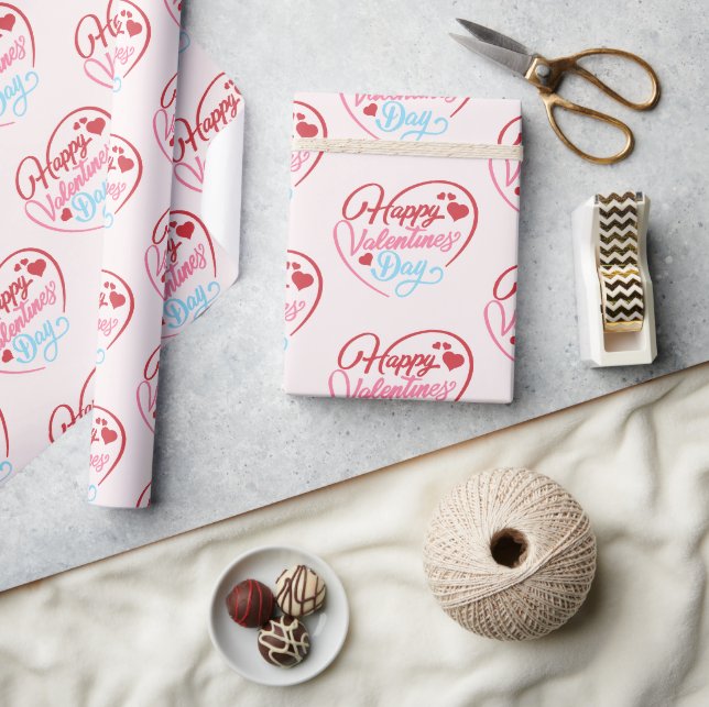 Happy Valentine day   Wrapping Paper (Crafts)