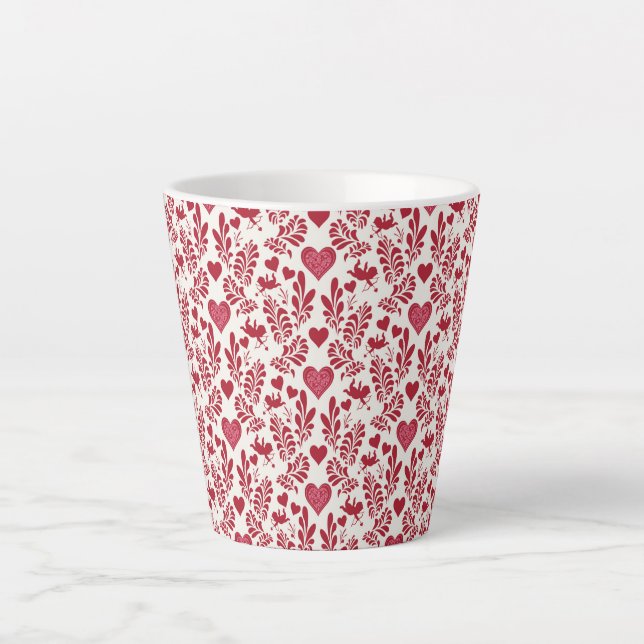 Happy Valentine Design  Kaffeetasse Milchtasse Latte Mug (Front)