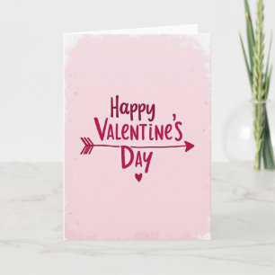 Happy Valentine Heart Arrow Card