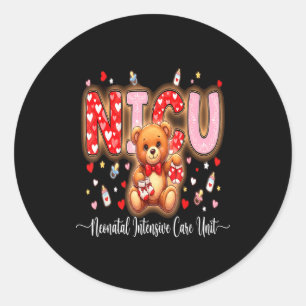 Happy Valentine Nurse Nicu Valentines Day Shirt Nu Classic Round Sticker