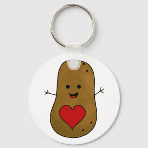 Happy Valentine Potato, Love and Hearts Keychain