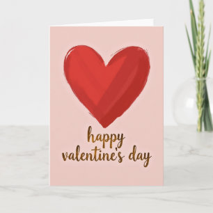 Happy Valentine Red Heart Card