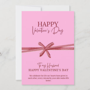 Happy Valentine’s Card Pink Greeting Card