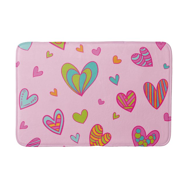 Happy valentine`s day 2024 With Heart Love    Bath Mat (Front)