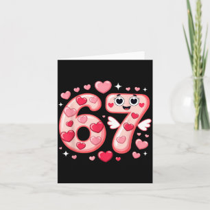 Happy Valentine’s Day 67 Meme Hearts Coquette Bow Card