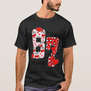 Happy Valentine’s Day 67 Meme Hearts Coquette Bow  T-Shirt