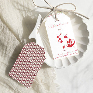 Happy Valentine’s Day – Cherry Hearts in Cocktail  Gift Tags
