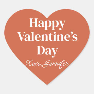 happy Valentine’s Day Custom  Heart Sticker