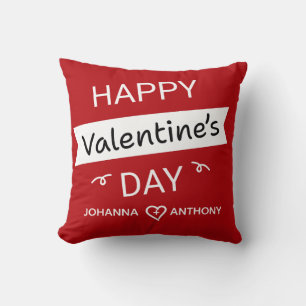 Happy Valentine’s Day – Cute Valentine Love Custom Throw Pillow